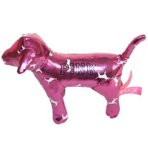 VS PINK Metallic Pink Dog Plush